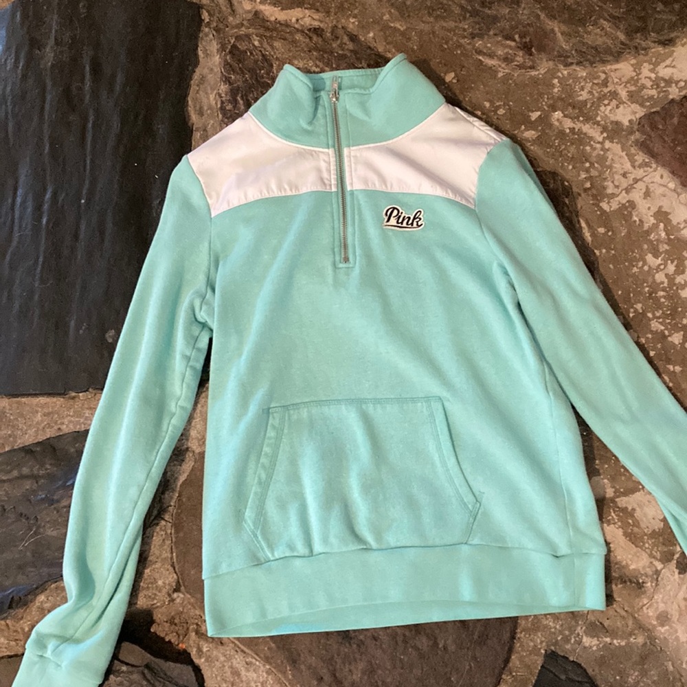 Pink sweater size small teal